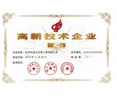 高新技術(shù)企業(yè)認(rèn)定證書(shū)